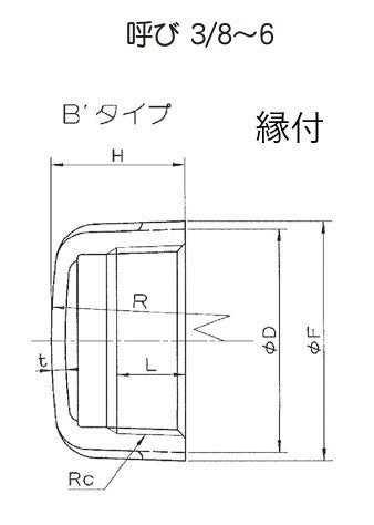 配管 安い ねじ込み キャップ 寸法